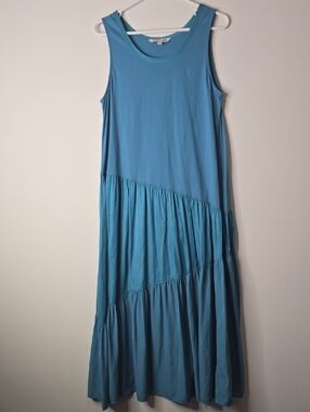 Uniqlo JW ANDERSON Blue Sleeveless Tiered Maxi Dress